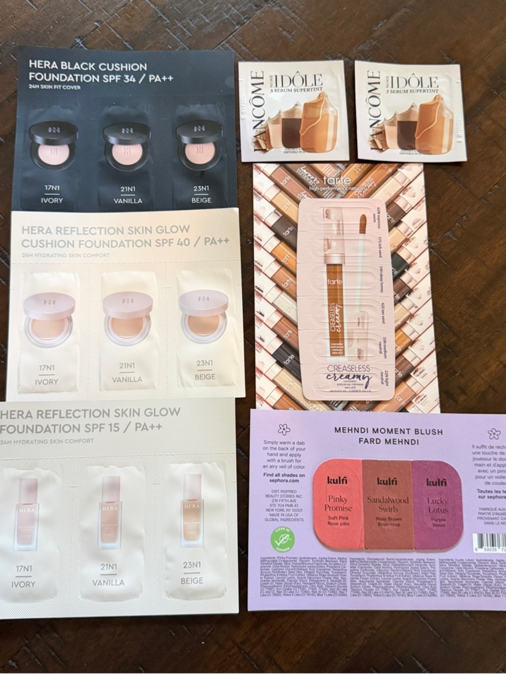 7-piece Makeup Foundation Sample Bundle
